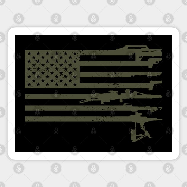 US Flag - USCM Arms - OD Magnet by CCDesign